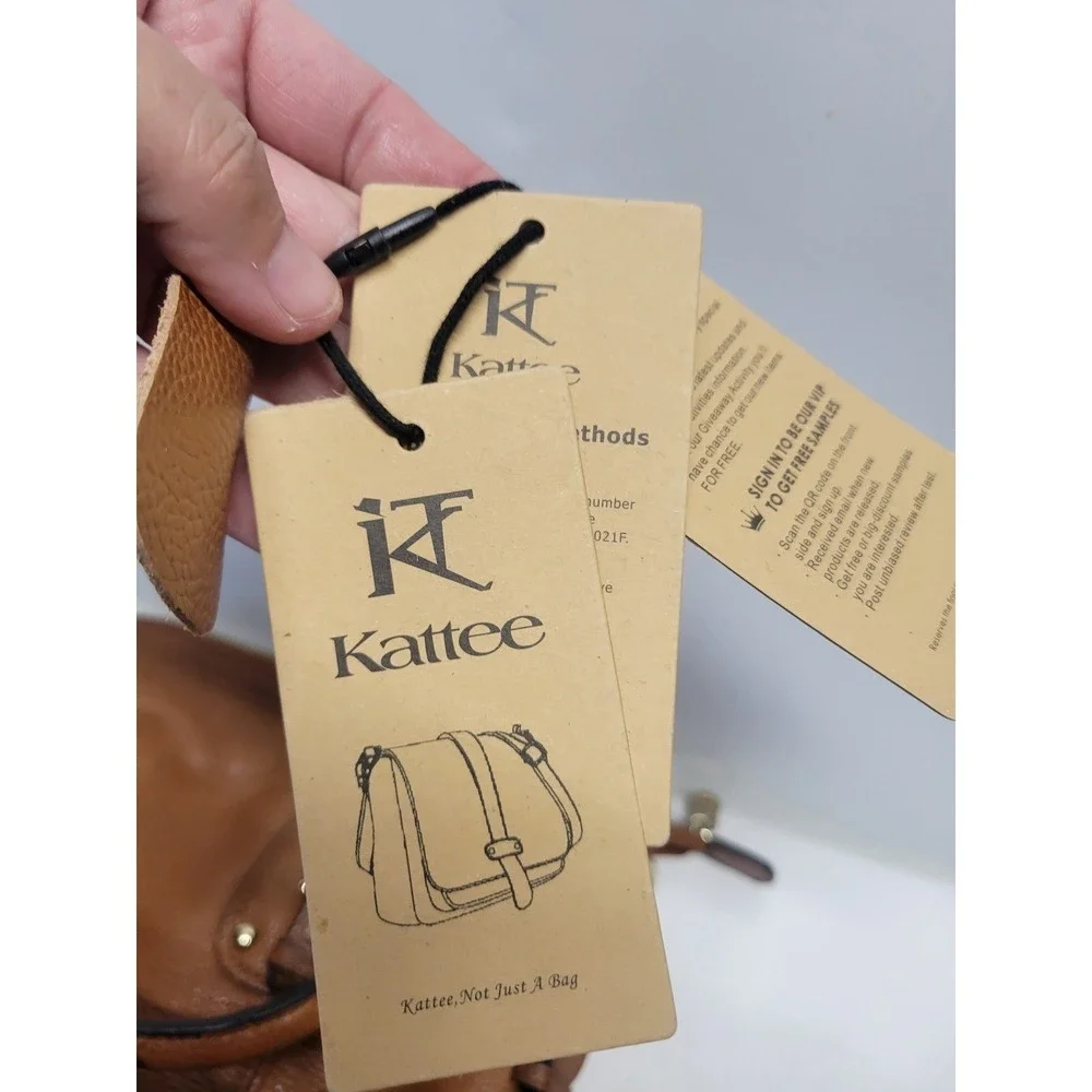 Kattee Genuine Leather Tote Bag Satchel Purse Brown Shoulder Handbag‎
